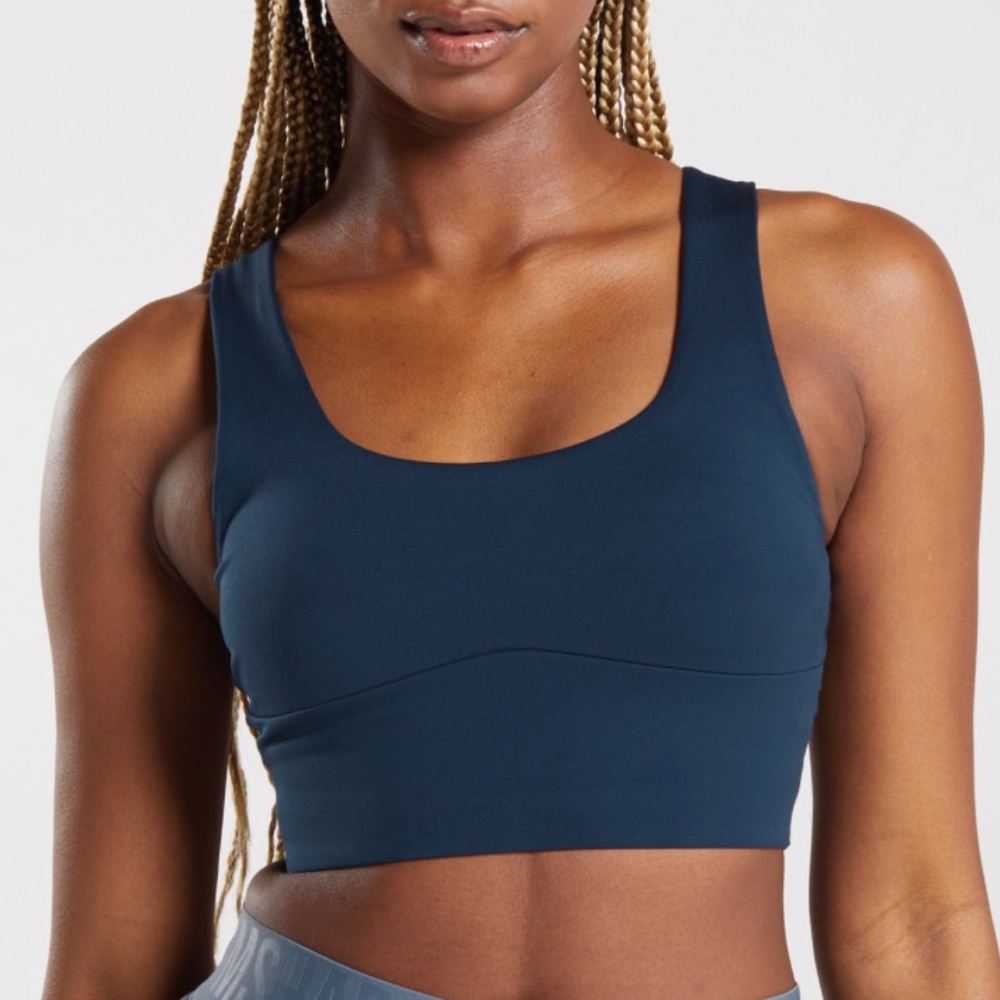 Gymshark Sports Bra Longline Navy Blue (L)